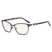 eyekeeper.com Chic Blue Light Filter Eyeglasses LX19019-BB40 Eyeglasses White Smoke Purple / without magnification