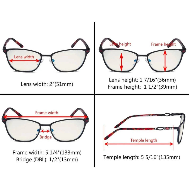 eyekeeper.com Chic Blue Light Filter Eyeglasses LX19019-BB40 Eyeglasses White Smoke Black / without magnification,Purple / without magnification,Red / without magnification