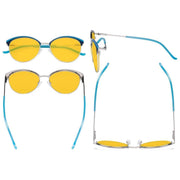 eyekeeper.com Oval Blue Light Blocking Eyeglasses LX19030-BB60 Eyeglasses Goldenrod Blue / without magnification,Pink / without magnification,Purple / without magnification,Red / without magnification