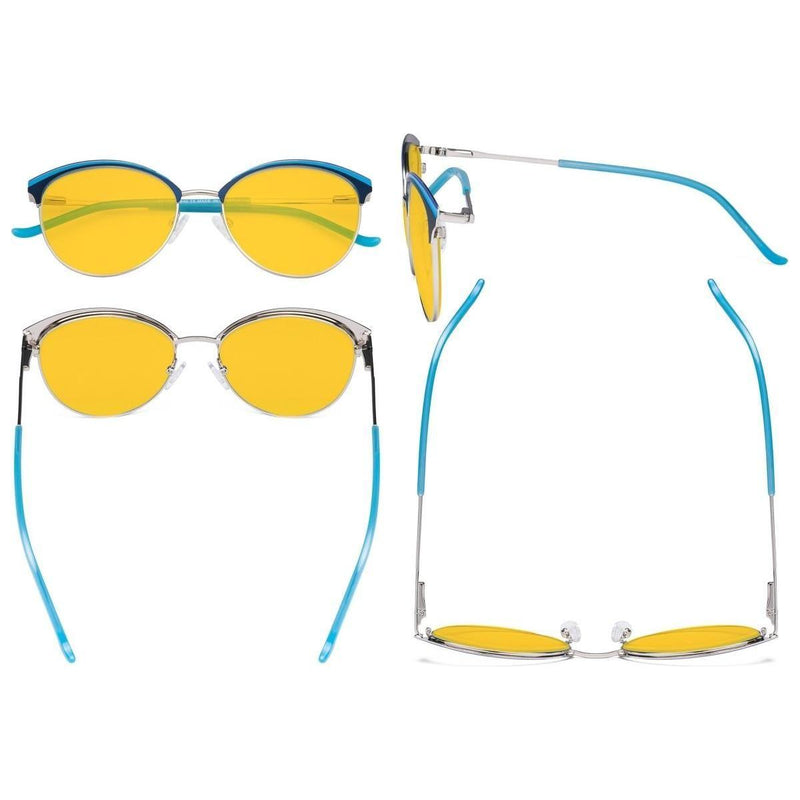 eyekeeper.com Oval Blue Light Blocking Eyeglasses LX19030-BB60 Eyeglasses Goldenrod Blue / without magnification,Pink / without magnification,Purple / without magnification,Red / without magnification