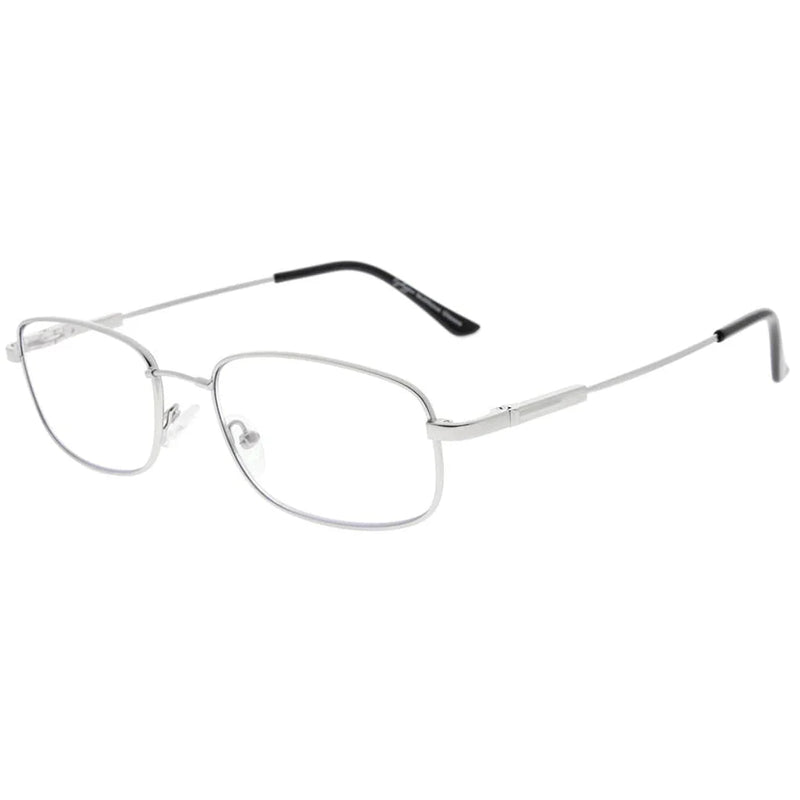 eyekeeper.com Chic Progressive Multifocus Reading Glasses Rectangle Readers M1703 Eyeglasses White Smoke Silver / +1.50,Silver / +2.00,Silver / +2.50,Silver / +3.00