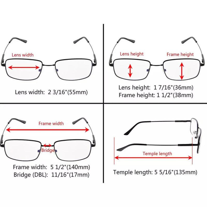 eyekeeper.com Chic Rectangle Multifocal Progressive Reading Glasses M1701 Eyeglasses White Smoke Black / +1.75,Gold / +1.00,Gold / +1.50,Gold / +2.00,Gold / +2.50,Gold / +3.00,Gunmetal / +1.00,Gunmetal / +1.75,Silver / +1.00,Silver / +1.50,Silver / +1.75,Silver / +3.00