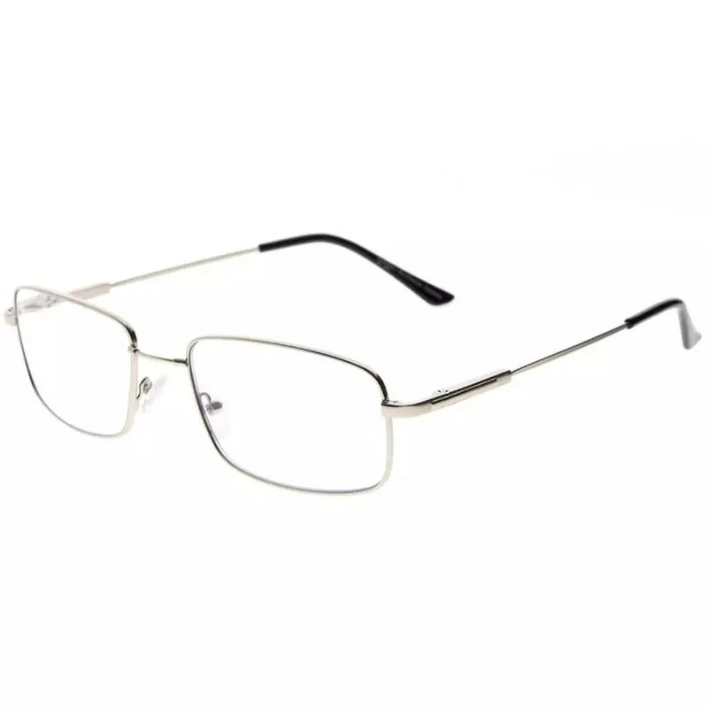 eyekeeper.com Chic Rectangle Multifocal Progressive Reading Glasses M1701 Eyeglasses White Smoke Silver / +1.00,Silver / +1.50,Silver / +1.75,Silver / +3.00