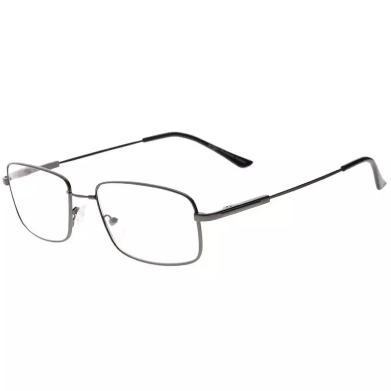 eyekeeper.com Chic Rectangle Multifocal Progressive Reading Glasses M1701 Eyeglasses White Smoke Gunmetal / +1.00,Gunmetal / +1.75