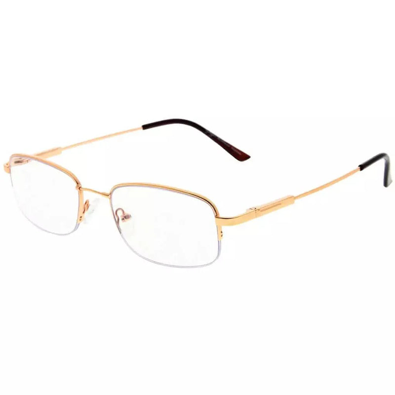 eyekeeper.com Chic Rectangle Progressive Multifocus Reading Glasses M1704 Eyeglasses White Smoke Gold / +1.00,Gold / +1.25,Gold / +1.50,Gold / +1.75,Gold / +2.00,Gold / +2.25,Gold / +2.50,Gold / +3.00