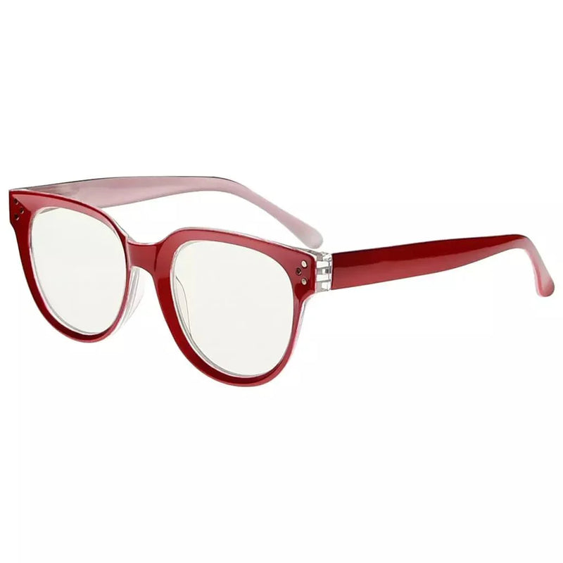 eyekeeper.com Thicker Frame Progressive Multifocal Reading Glasses M9110 Eyeglasses White Smoke Red / +1.00,Red / +1.50,Red / +1.75,Red / +2.00,Red / +2.50,Red / +3.00