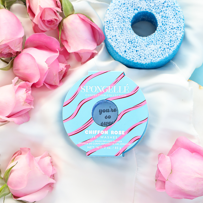 Spongellé Chiffon Rose | Confection Buffer Body Wash Infused Buffer Light Gray
