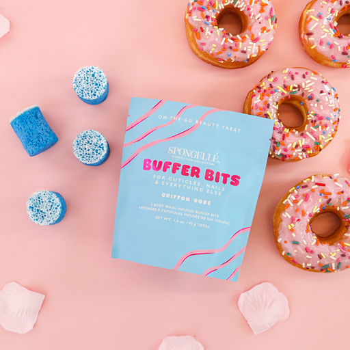 Spongellé Chiffon Rose | Confection Buffer Bits Pedi Buffer Thistle