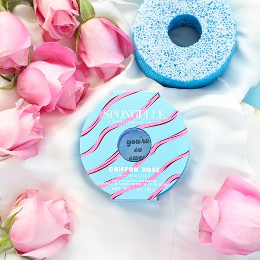 Spongellé Chiffon Rose | Confection Buffer Body Wash Infused Buffer Light Gray