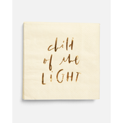 Be A Heart Baptism Child of the Light Cocktail Napkins Paper Napkins Antique White