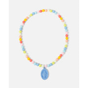 Be A Heart Miraculous Medal Plastic Children's Necklace Jewelry White Smoke