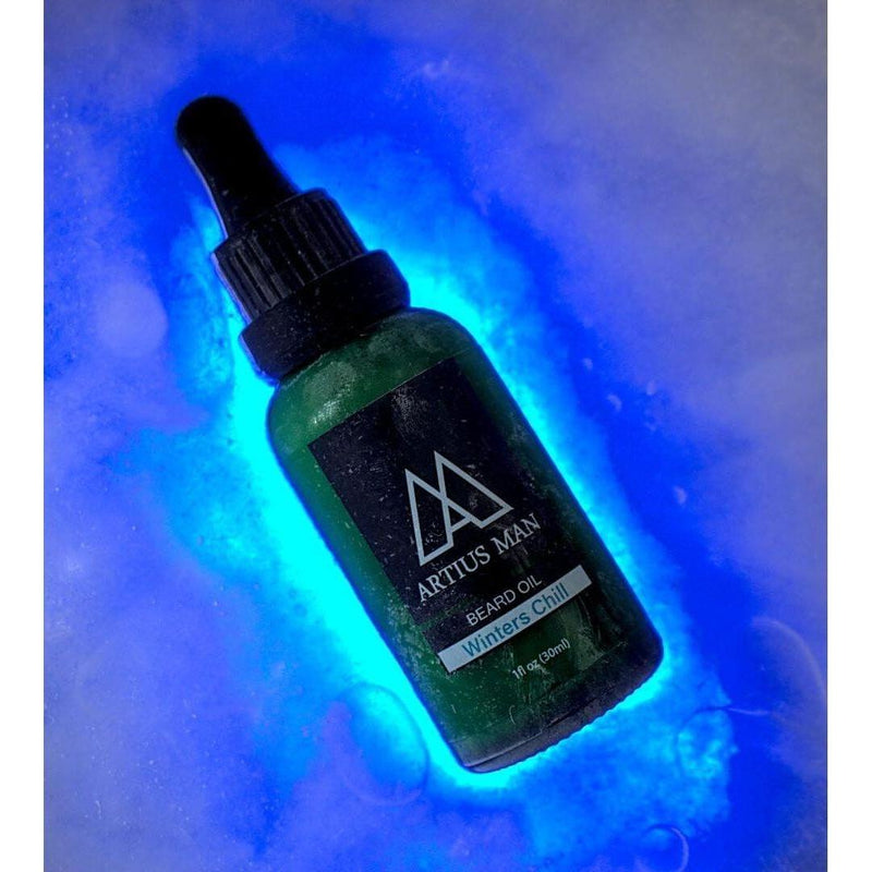 Artius Man Winter’s Chill Beard Oil – Peppermint and Eucalyptus Beard Conditioning Oil (1 oz) Beard Oil Royal Blue