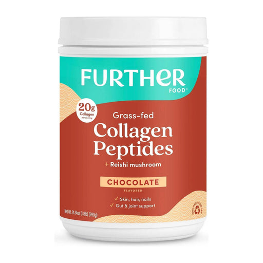 Further Food Chocolate Collagen Peptides Powder Collagen Beige 24 oz. (30 SERVINGS)
