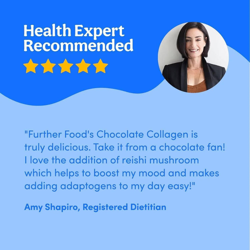 Further Food Chocolate Collagen Peptides Powder Collagen Light Sky Blue 11 oz. (14 SERVINGS),24 oz. (30 SERVINGS),Stick Packets (12 ct.)