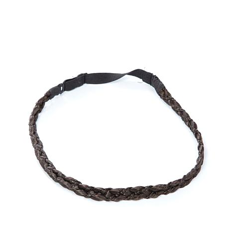 VIP Extensions Christie Brinkley Double Braided Headband Hair Accessories White Smoke HT4 DARKEST BROWN