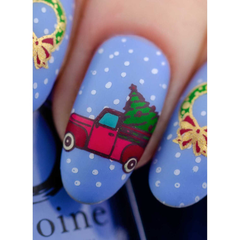 UberChic Beauty Jingle All The Way, (Christmas-05) Stamping Plate Steel Blue