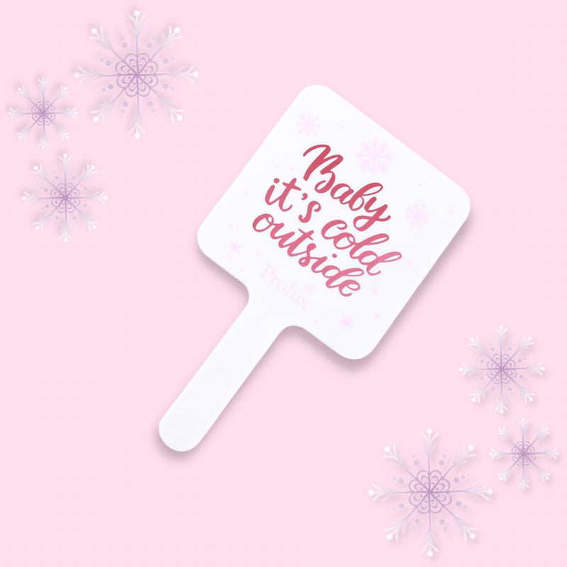 Prolux Cosmetics Christmas Handheld Mirror Mirror Misty Rose