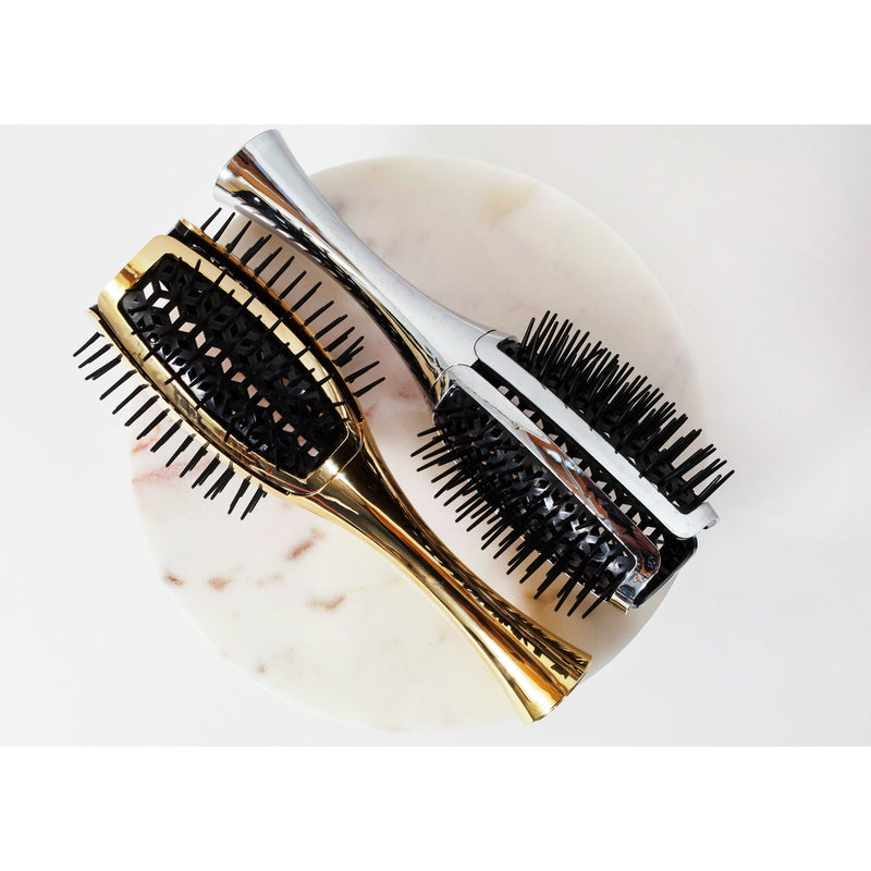 KOH-I-NOOR Beauty USA Janeke Tulip Vented Round Brush – Award-Winning Volumizing Blow-Dry Brush Hair Brush Lavender Chrome,Gold