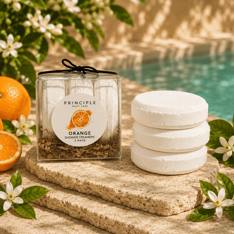 P R I N C I P L E Citrus Shower Steamers Bath Tan