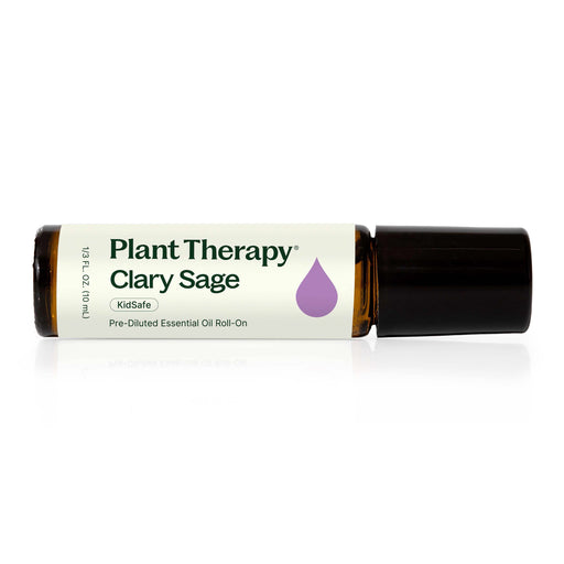 Plant Therapy Clary Sage Essential Oil Pre-Diluted Roll-On Essential Oil Black 10 mL