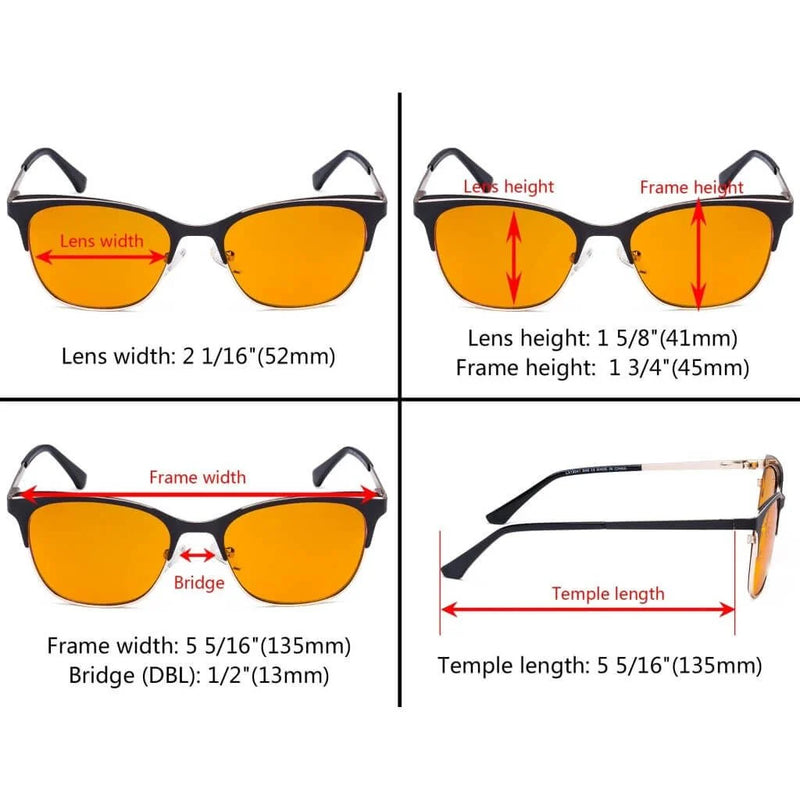 eyekeeper.com Classic Blue Light Blocking Eyeglasses LX19041-BB98 Eyeglasses White Smoke Black / without magnification,Blue / without magnification,Purple / without magnification,Red / without magnification