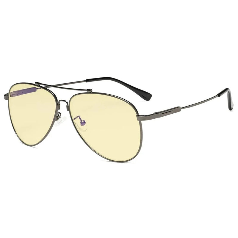 eyekeeper.com Classic Blue Light Blocking Eyeglasses TMR1801 Eyeglasses White Smoke Gunmetal / without magnification