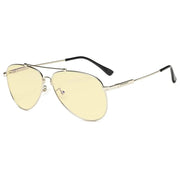 eyekeeper.com Classic Blue Light Blocking Eyeglasses TMR1801 Eyeglasses White Smoke Silver / without magnification
