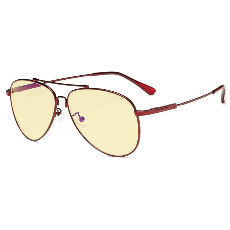 eyekeeper.com Classic Blue Light Blocking Eyeglasses TMR1801 Eyeglasses White Smoke Red / without magnification