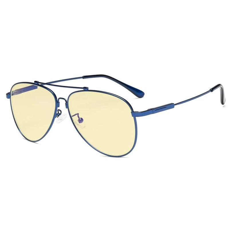 eyekeeper.com Classic Blue Light Blocking Eyeglasses TMR1801 Eyeglasses White Smoke Blue / without magnification