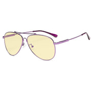 eyekeeper.com Classic Blue Light Blocking Eyeglasses TMR1801 Eyeglasses White Smoke Purple / without magnification