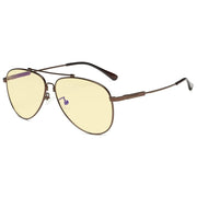 eyekeeper.com Classic Blue Light Blocking Eyeglasses TMR1801 Eyeglasses White Smoke Brown / without magnification