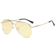 eyekeeper.com Classic Blue Light Blocking Eyeglasses TMR1801 Eyeglasses White Smoke Gold / without magnification