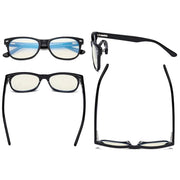 eyekeeper.com Classic Blue Light Filter Eyeglasses Kids K05-BB40 Eyeglasses White Smoke Champagne,Black Red,Yellow Black