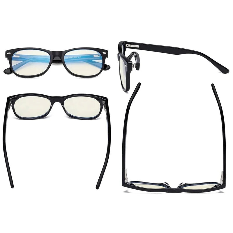 eyekeeper.com Classic Blue Light Filter Eyeglasses Kids K05-BB40 Eyeglasses White Smoke Champagne,Black Red,Yellow Black