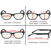 eyekeeper.com Classic Blue Light Filter Eyeglasses Kids K05-BB40 Eyeglasses White Smoke Champagne,Black Red,Yellow Black