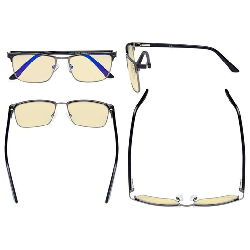 eyekeeper.com Blue Light Blocking Eyeglasses Yellow Tinted Lenses LX19010-BB60 Eyeglasses Light Gray Black / without magnification,Blue / without magnification,Brown / without magnification