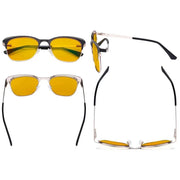 eyekeeper.com Full-rim Blue Light Blocking Eyeglasses LX19041-BB90 Eyeglasses White Smoke Black / without magnification,Blue / without magnification,Purple / without magnification,Red / without magnification