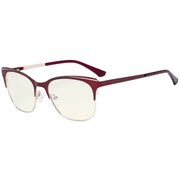 eyekeeper.com Classic Full-Rim Blue Light Filter Eyeglasses LX19041-BB40 Eyeglasses White Smoke Red / without magnification