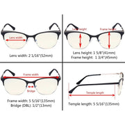 eyekeeper.com Classic Full-Rim Blue Light Filter Eyeglasses LX19041-BB40 Eyeglasses White Smoke Black / without magnification,Blue / without magnification,Purple / without magnification,Red / without magnification