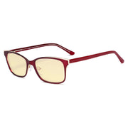 eyekeeper.com Metal Frame Blue Light Blocking Eyeglasses LX19006-BB60 Eyeglasses Bisque Red / without magnification