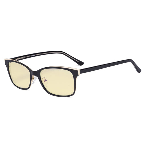 eyekeeper.com Metal Frame Blue Light Blocking Eyeglasses LX19006-BB60 Eyeglasses White Smoke Black / without magnification