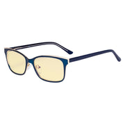 eyekeeper.com Metal Frame Blue Light Blocking Eyeglasses LX19006-BB60 Eyeglasses Wheat Blue / without magnification