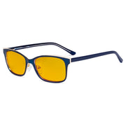 eyekeeper.com Metal Frame Blue Light Blocking Eyeglasses LX19006-BB90 Eyeglasses Orange Blue / without magnification