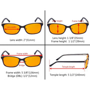 eyekeeper.com Metal Blue Light Blocking Eyeglasses LX19006-BB98 Eyeglasses Orange Black / without magnification,Blue / without magnification,Red / without magnification