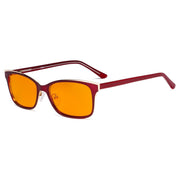 eyekeeper.com Metal Blue Light Blocking Eyeglasses LX19006-BB98 Eyeglasses Saddle Brown Red / without magnification