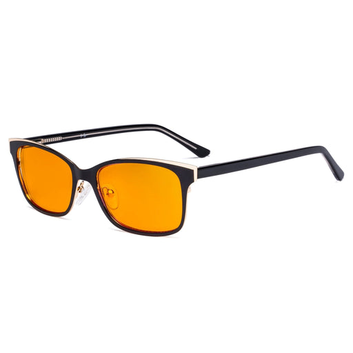 eyekeeper.com Metal Blue Light Blocking Eyeglasses LX19006-BB98 Eyeglasses White Smoke Black / without magnification