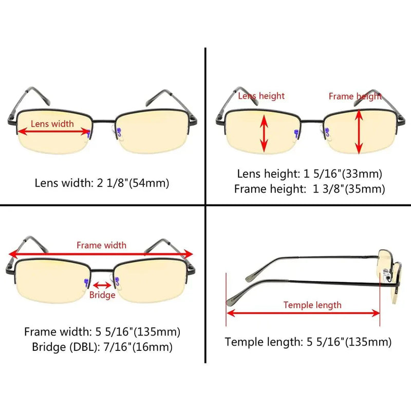 eyekeeper.com Metal Blue Light Blocking Reading Glasses TMCG15015 Eyeglasses White Smoke Gunmetal / without magnification,Gunmetal / +0.50,Gunmetal / +0.75,Gunmetal / +1.00,Gunmetal / +1.25,Gunmetal / +1.50,Gunmetal / +1.75,Gunmetal / +2.00,Gunmetal / +2.25,Gunmetal / +2.50,Gunmetal / +2.75,Gunmetal / +3.00,Gunmetal / +3.50,Gunmetal / +4.00