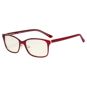 eyekeeper.com Metal Frame Blue Light Filter Eyeglasses LX19006-BB40 Eyeglasses Antique White Red / without magnification