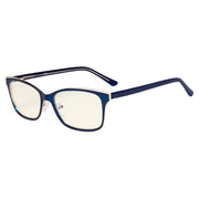 eyekeeper.com Metal Frame Blue Light Filter Eyeglasses LX19006-BB40 Eyeglasses Beige Blue / without magnification