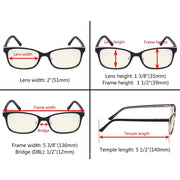 eyekeeper.com Metal Frame Blue Light Filter Eyeglasses LX19006-BB40 Eyeglasses Beige Black / without magnification,Blue / without magnification,Red / without magnification